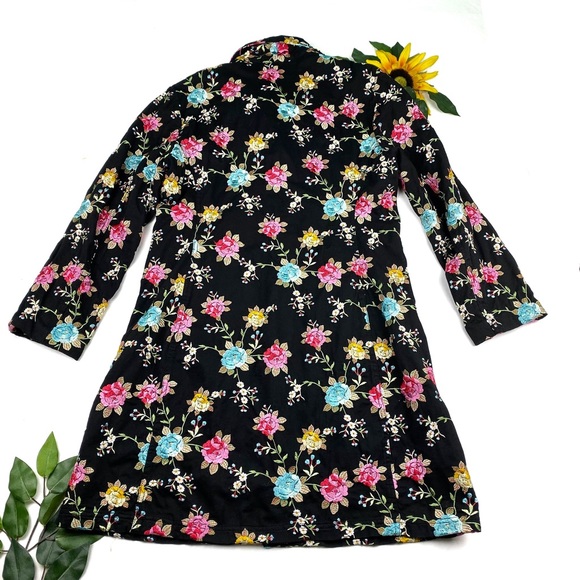 Johnny Was Heavily Floral Embroidered Long Jacket - Picture 3 of 8